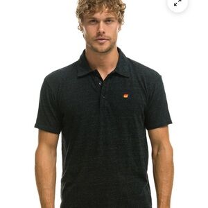 Aviator Nation Dark gray Polo Shirt with Subtle Logo xxl